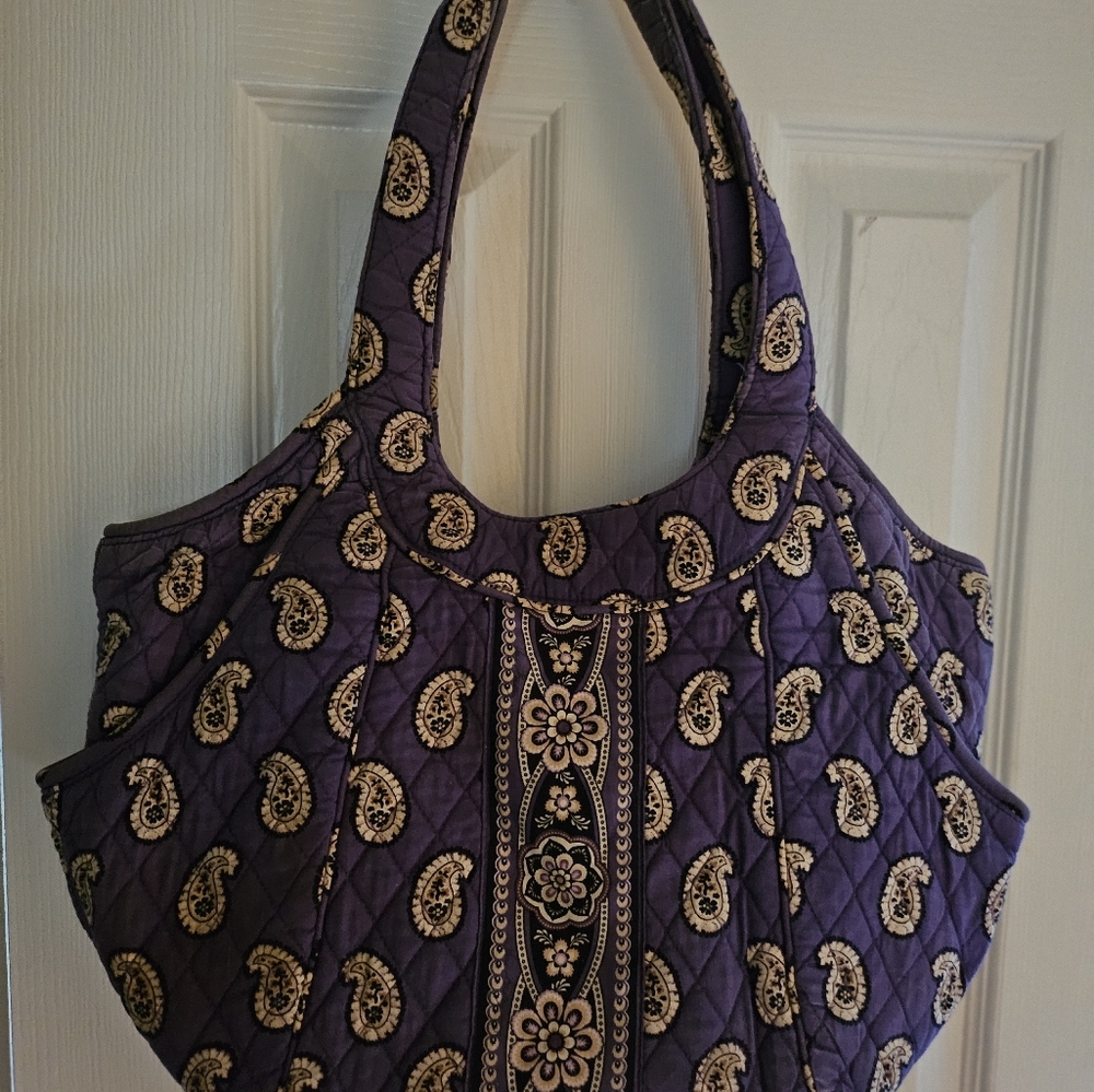 Purple Paisley Quilted Women's Bag